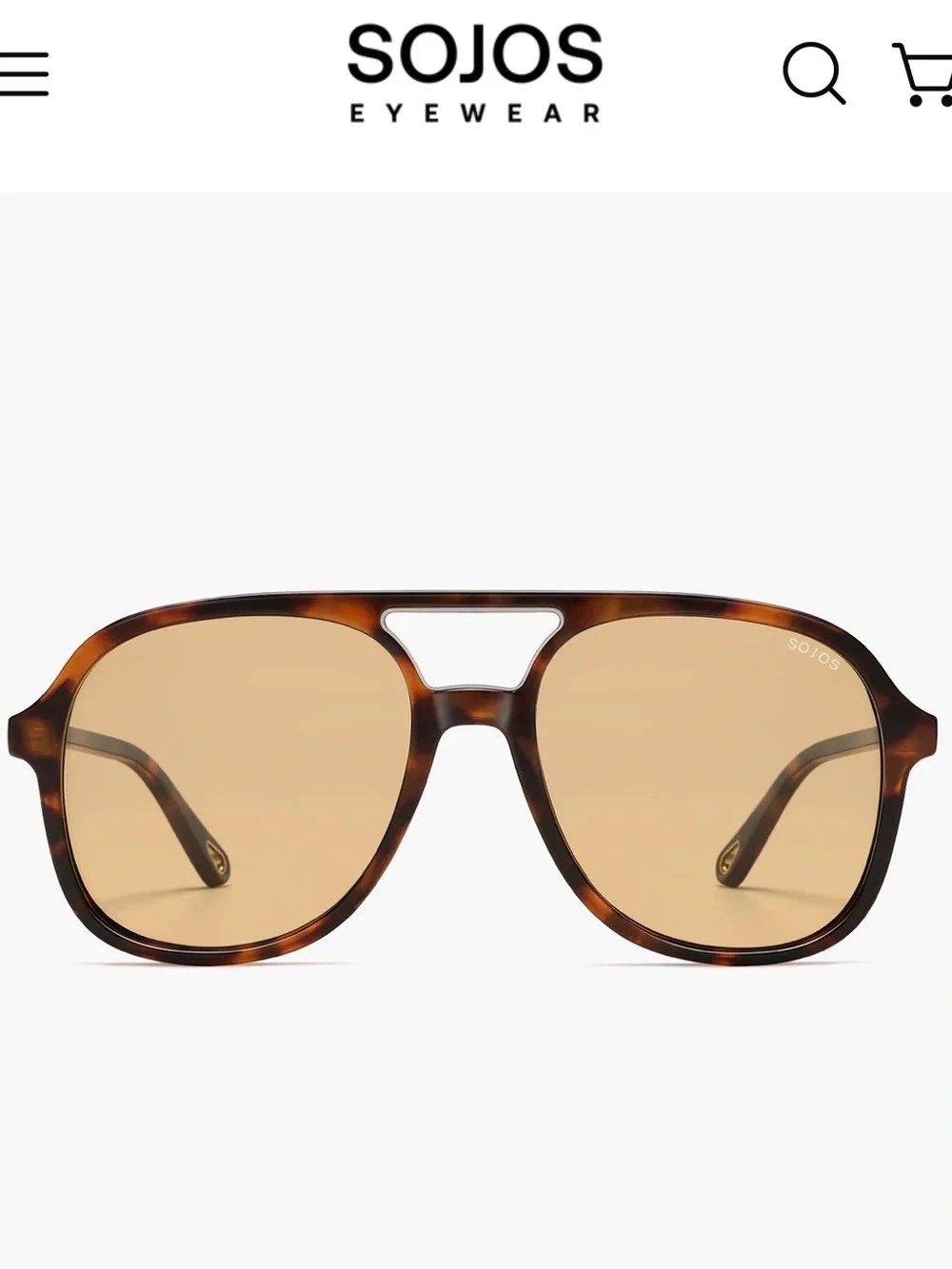 Sojos Light Brown Tortoiseshell Oversized Aviator Sunglasses